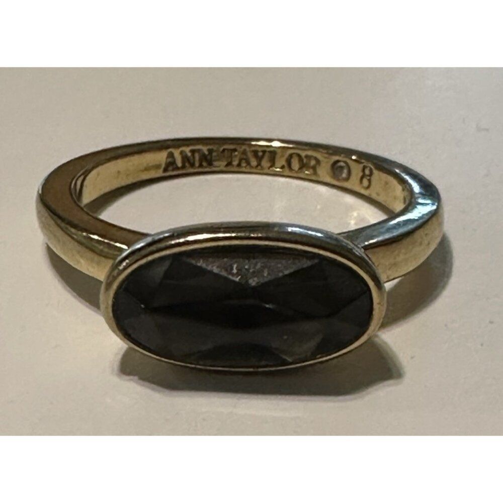 Ann Taylor Sz 7.75 gemstone ring faceted oval stone